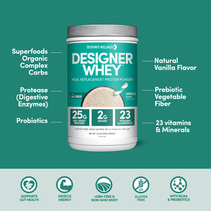 Designer Whey: Meal Replacement Protein Powder | Vanilla
