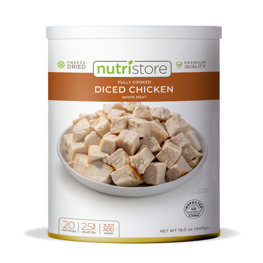 Chicken Dices Freeze Dried - #10 Can by Nutristore