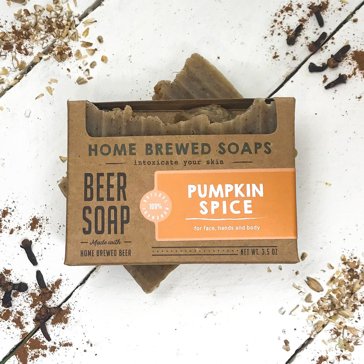 Beer Soap - Pumpkin Spice - Natural Soap for Beer Lovers by Home Brewed Soaps