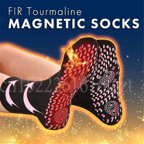 Tourmaline Self-Heating Magnetic Socks Self-Heating Socks Tourmaline Magnetic Therapy Comfortable Winter Warm Massage Socks by Js House