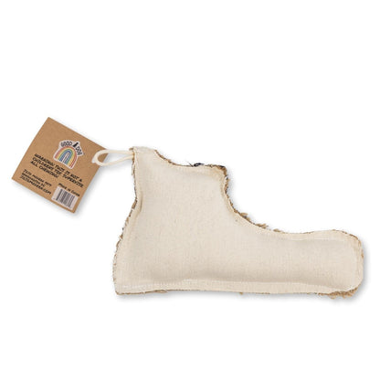 Sustainable Shoe-Shaped Canvas & Jute Chew Toy for Dogs by American Pet Supplies