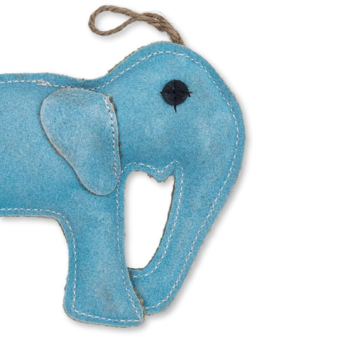 Eco-Friendly Artisan-Crafted Natural Leather Elephant Dog Chew Toy by American Pet Supplies