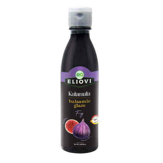 Eliovi  Balsamic Glaze Fig 8.45 Fl. Oz - A Delicious and Versatile Condiment for Enhancing the Flavor of Any Dish by Alpha Omega Imports