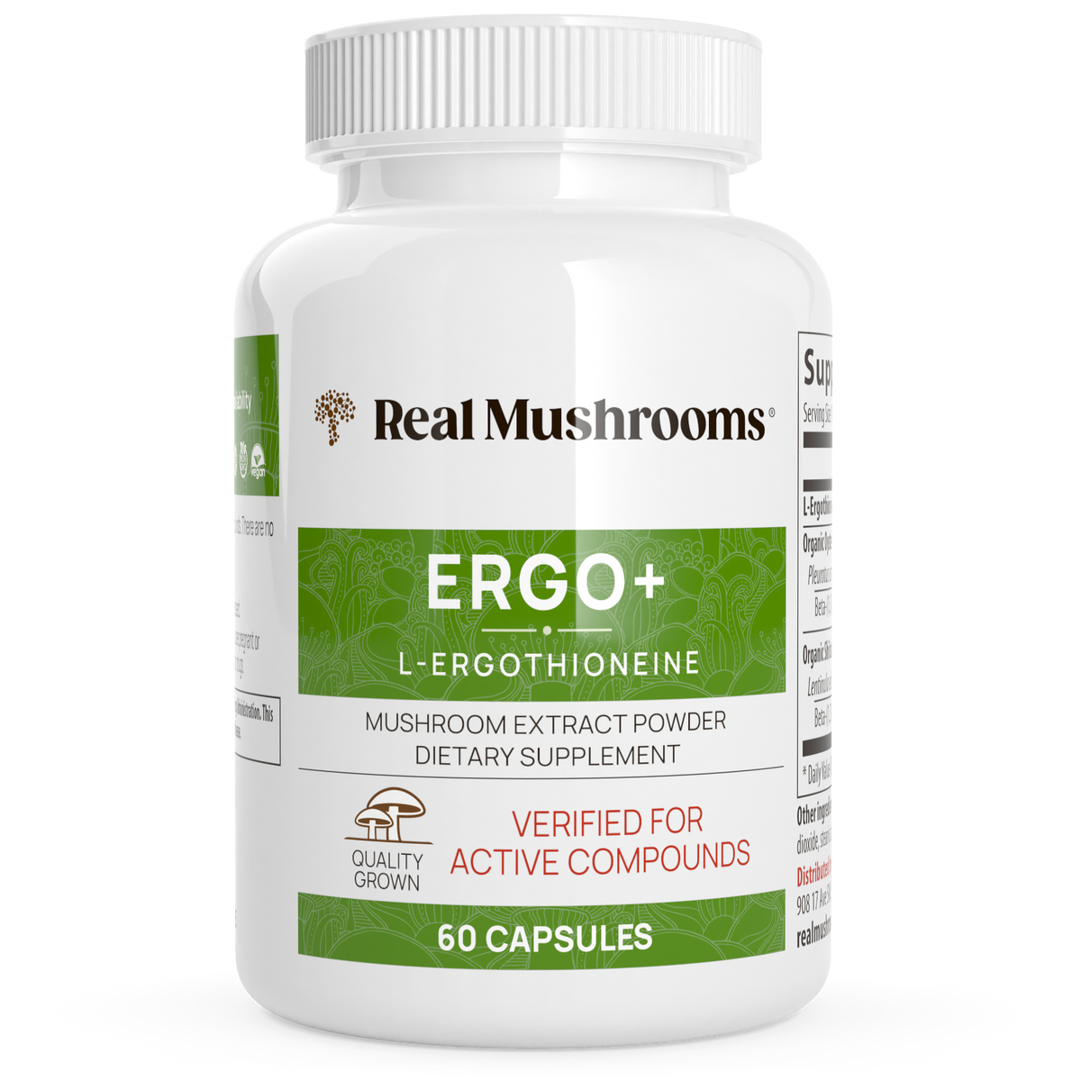 Ergo+ Ergothioneine Supplement by Real Mushrooms