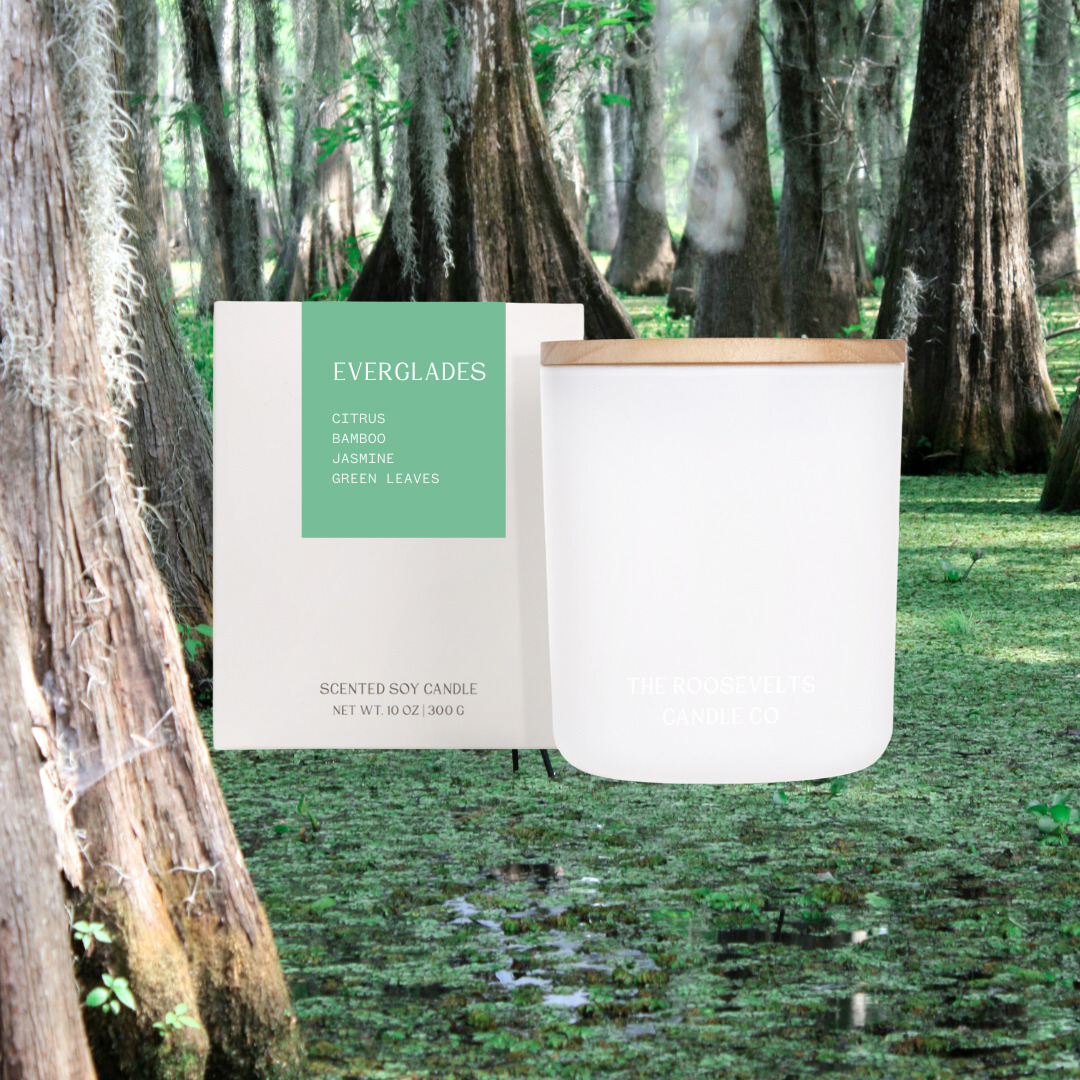 Everglades Candle - Citrus, Bamboo, Jasmine & Green Leaves