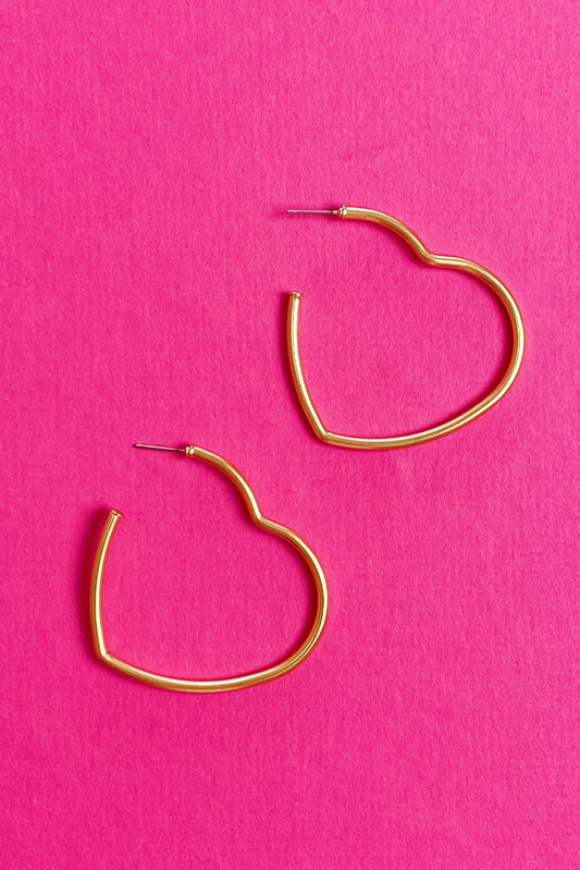 Timeless Hearts Earrings, Gold by Ellisonyoung.com