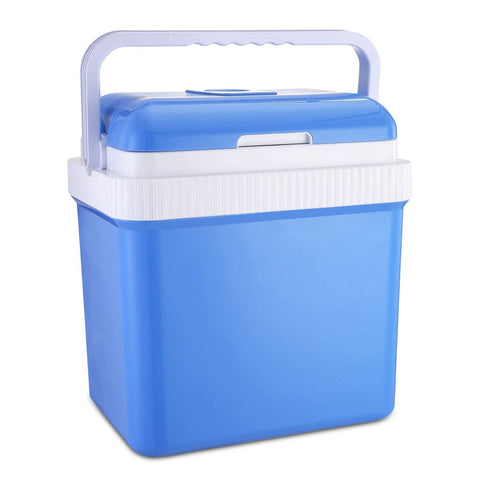 24L Portable Car Cooler 12V Refrigerator - Travel Cooling & Warm Fridge Box for Car/Home - 24L Capacity - Blue by VYSN