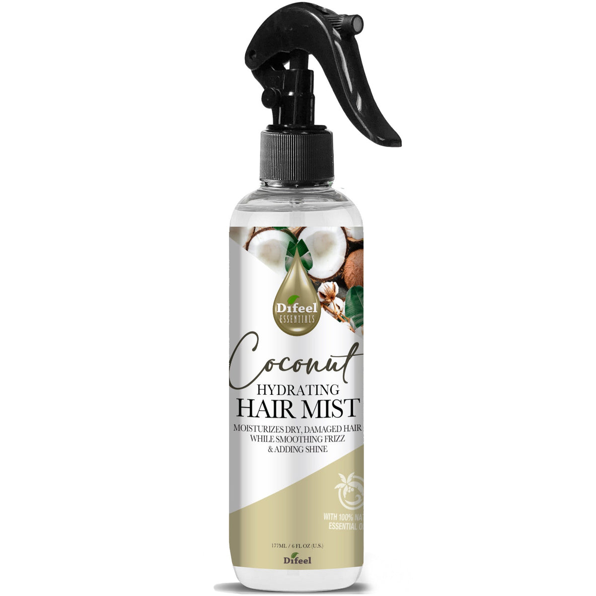 Difeel Essentials Hydrating Coconut - Hair Mist 6 oz. by difeel - find your natural beauty