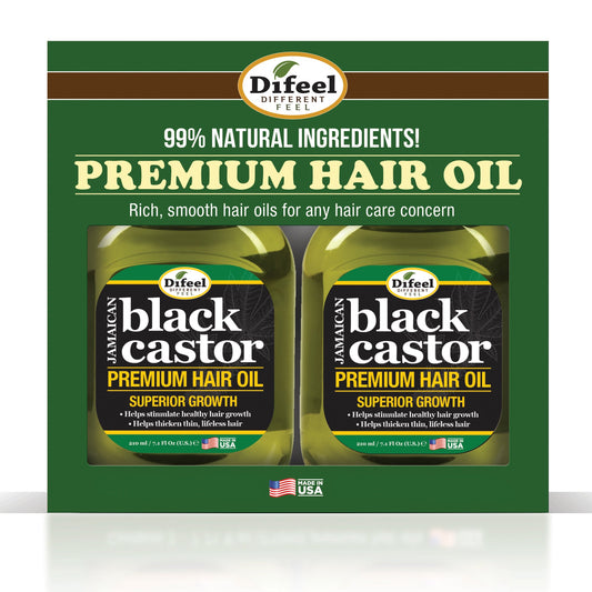 Difeel Superior Growth Jamaican Black Castor Premium Hair Oil 7.1 oz. - Deluxe 2-PC Gift Set by difeel - find your natural beauty