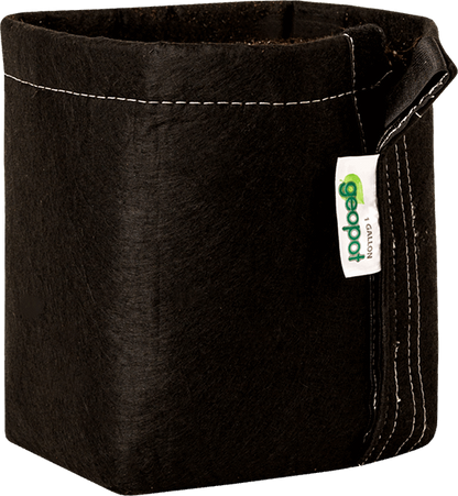 GeoPot Fabric Pot with Velcro - Black by Geopot