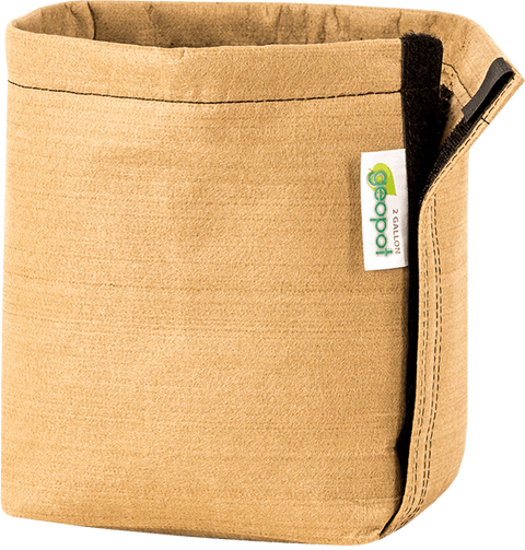 GeoPot Fabric  Pot with Velcro - Tan by Geopot