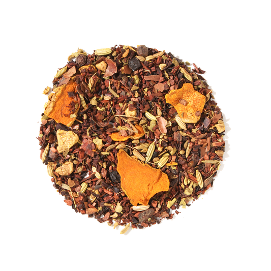 Golden Cacao Herbal Tea (Turmeric - Chocolate) by Plum Deluxe Tea