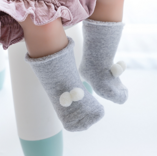 Korean Organic Cotton Newborn Baby Socks by Plushy Planet