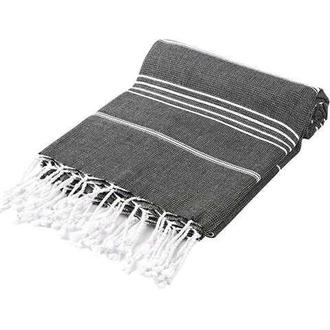 Pure Series: Sustainable Turkish Towel - Black by Hilana Upcycled Cotton