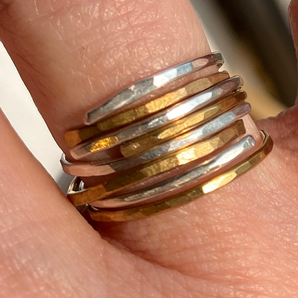 Hand-Hammered Wrap Ring by Made for Freedom