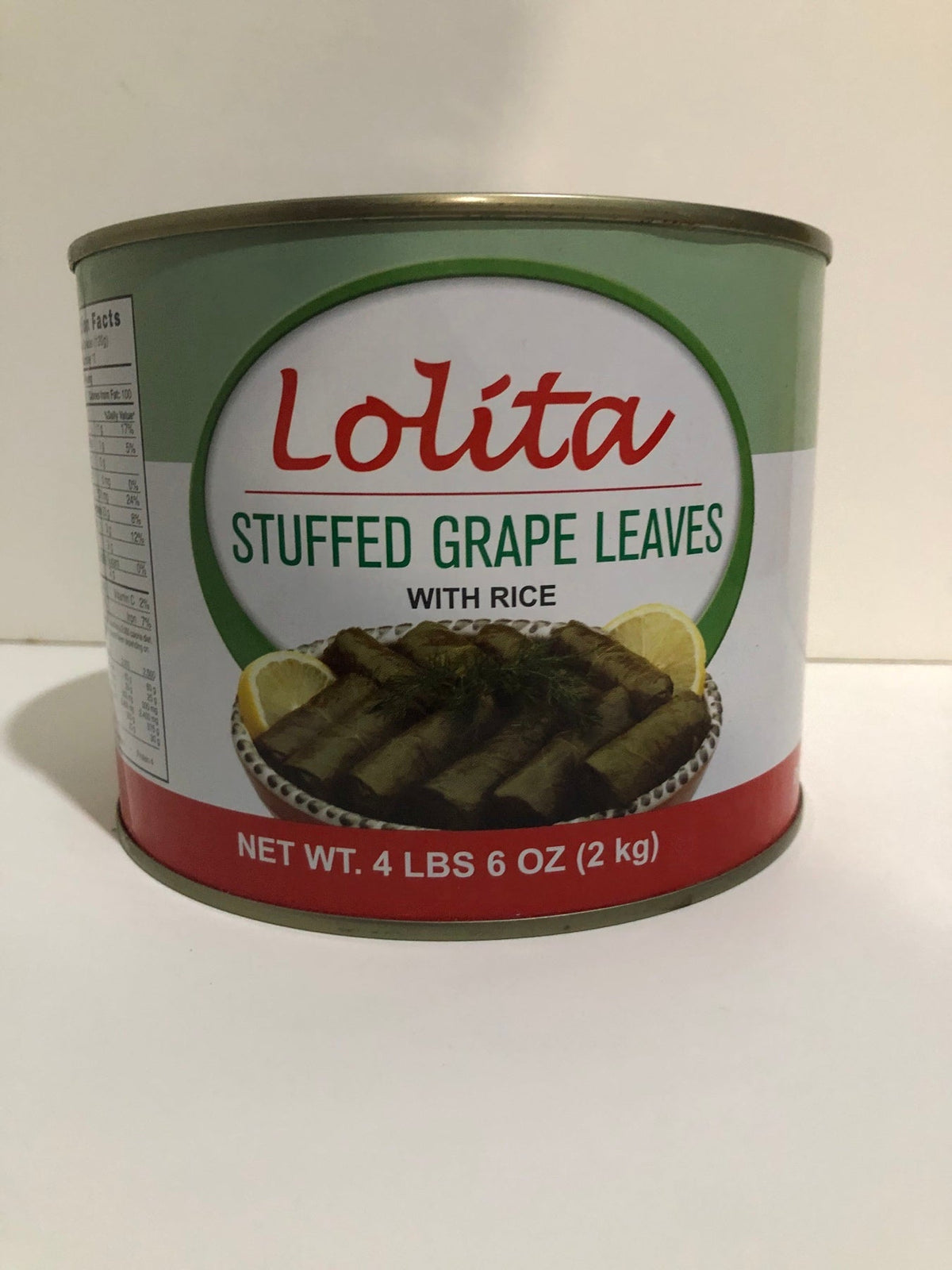 Lolita Stuffed Vine Leaves: Delicious, Nutritious, and Low-Calorie Snack Option  (Dolma),  4 lbs 6 oz (2 kg) by Alpha Omega Imports