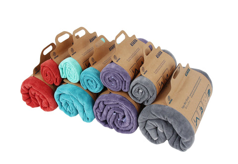 Biospired Asana Yoga Towel, Purple by The Everplush Company