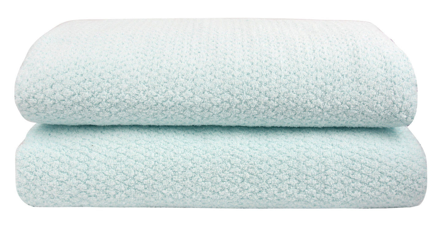 Diamond Jacquard Towels, Bath Sheet - 2 Pack, Spearmint by The Everplush Company