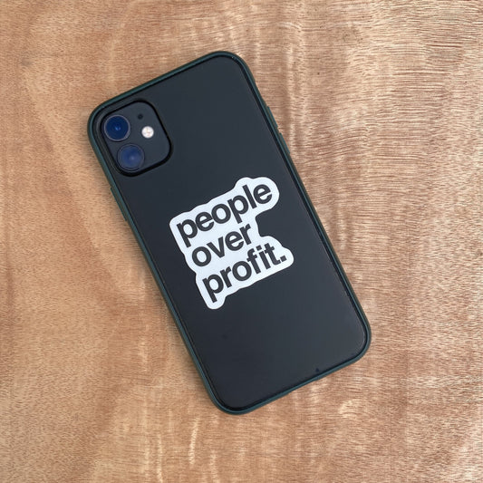People Over Profit | Sticker by The Happy Givers