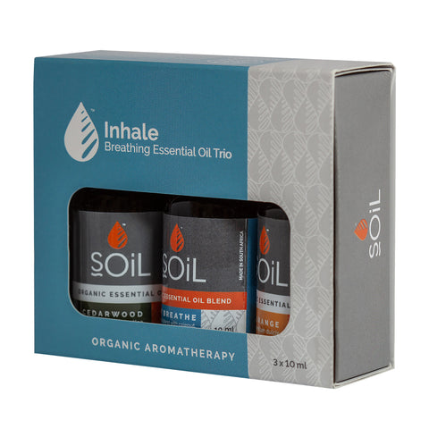 SOiL Inhale Organic Essential Oil Trio by SOiL Organic Aromatherapy and Skincare