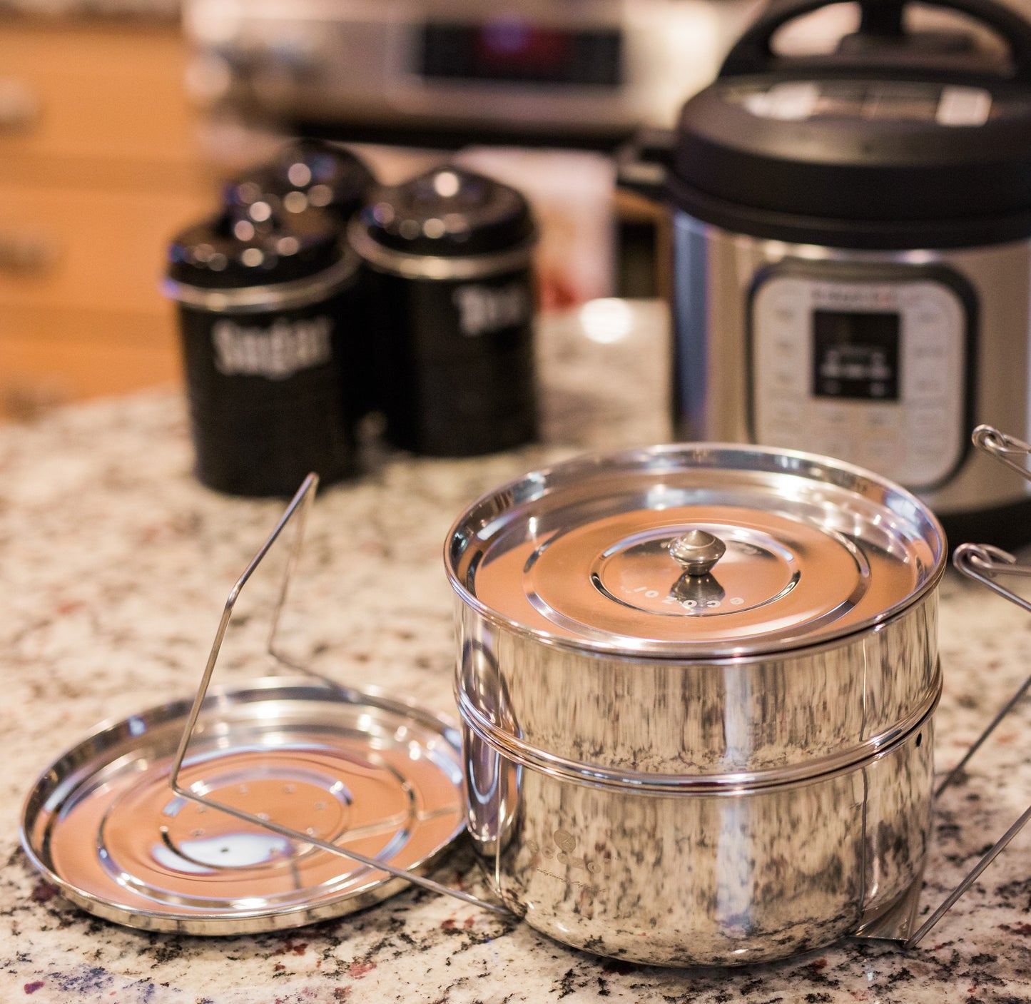 Instant Pot Insert Pans, 2 Tier for 6 Qt / 8 Qt Pressure Cookers by ecozoi