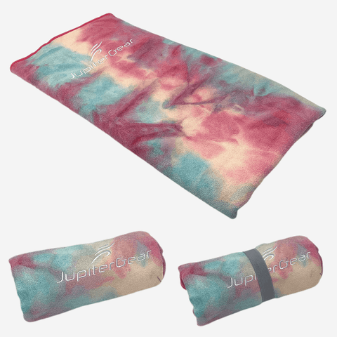 Tie Dye Yoga Mat Towel Non-Slip Microfiber by Jupiter Gear