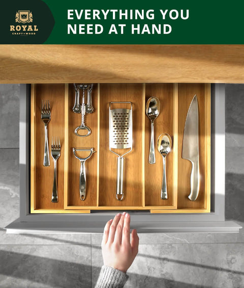 Expandable Utensil Organizer by Royal Craft Wood