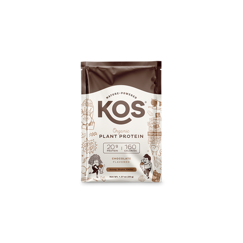KOS Organic Plant Protein, Chocolate, Single Serving by KOS.com
