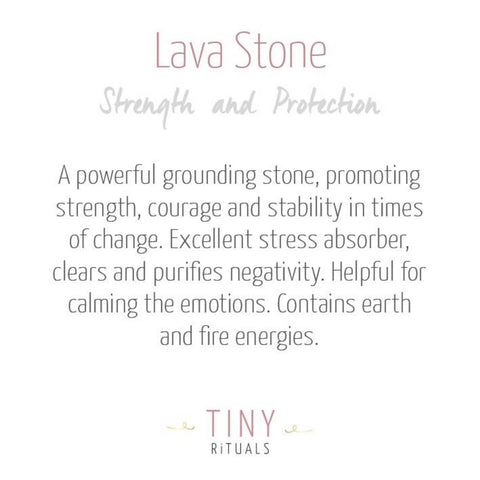 Lava Stone Energy Bracelet by Tiny Rituals