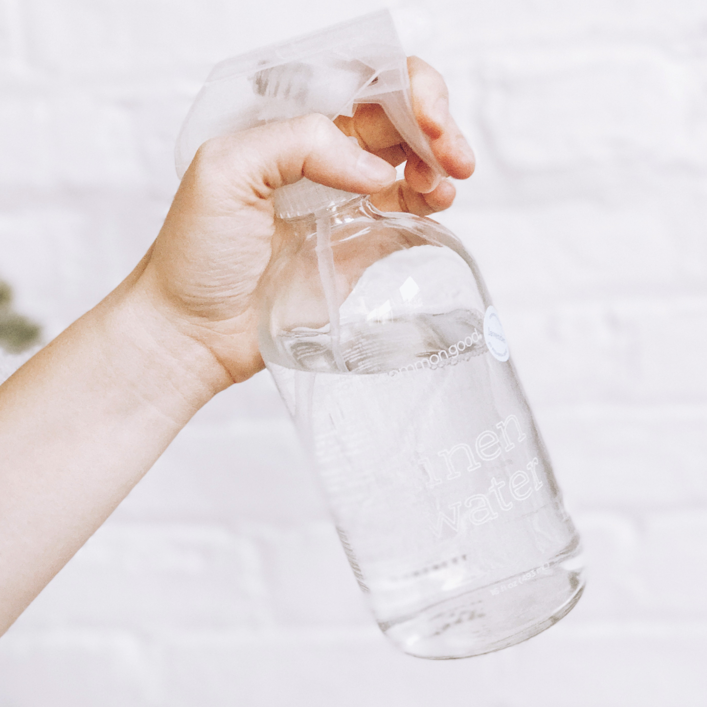 Linen Water Glass Bottle, Botanical Scent