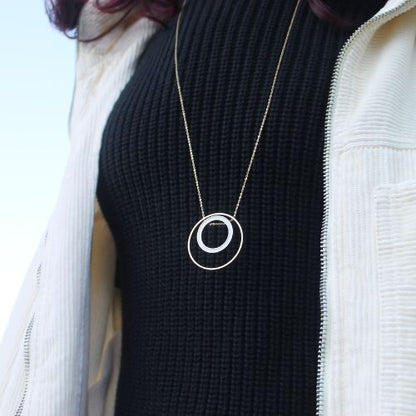 Lisa Two-tone Circle Necklace by Made for Freedom