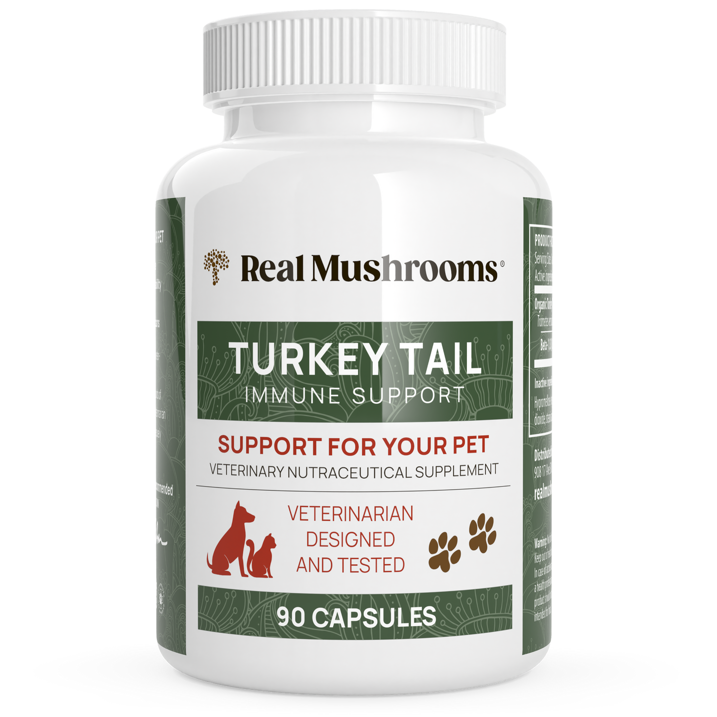 Turkey Tail Extract Capsules for Pets by Real Mushrooms