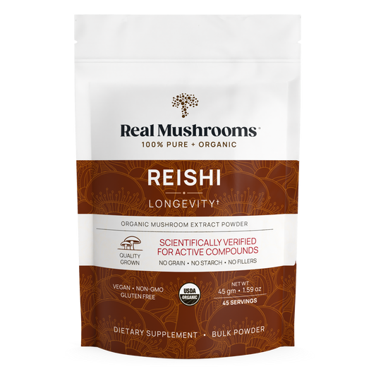 Organic Reishi Mushroom Powder – Bulk Extract by Real Mushrooms