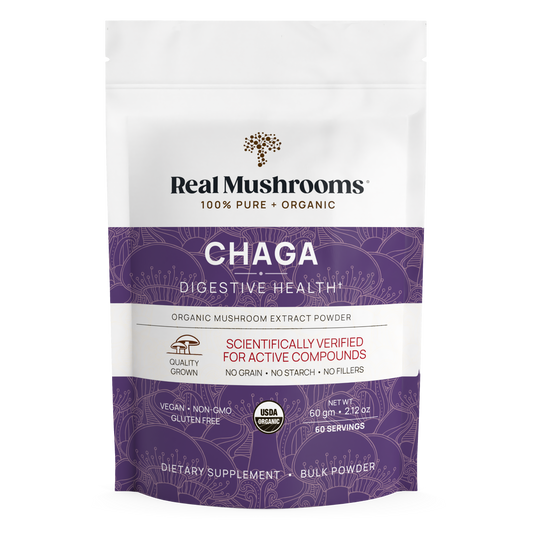 Organic Chaga Extract Powder by Real Mushrooms