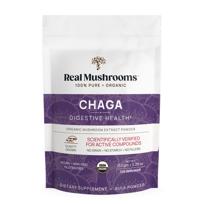 Organic Chaga Extract Powder by Real Mushrooms