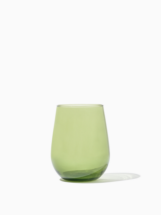 RESERVE 16oz Stemless Wine Color Series Tritan™ Copolyester Glass Moss