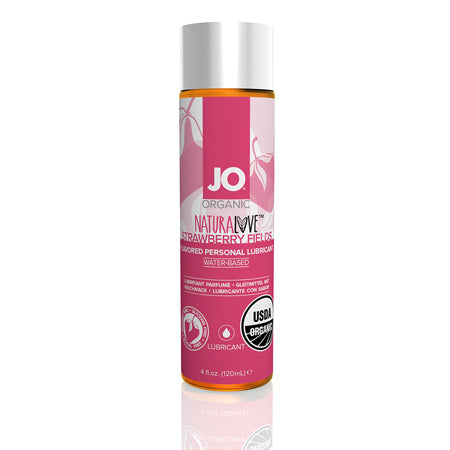 JO NaturaLove Organic Strawberry Fields Flavored Water-Based Lubricant 4 oz. by Sexology