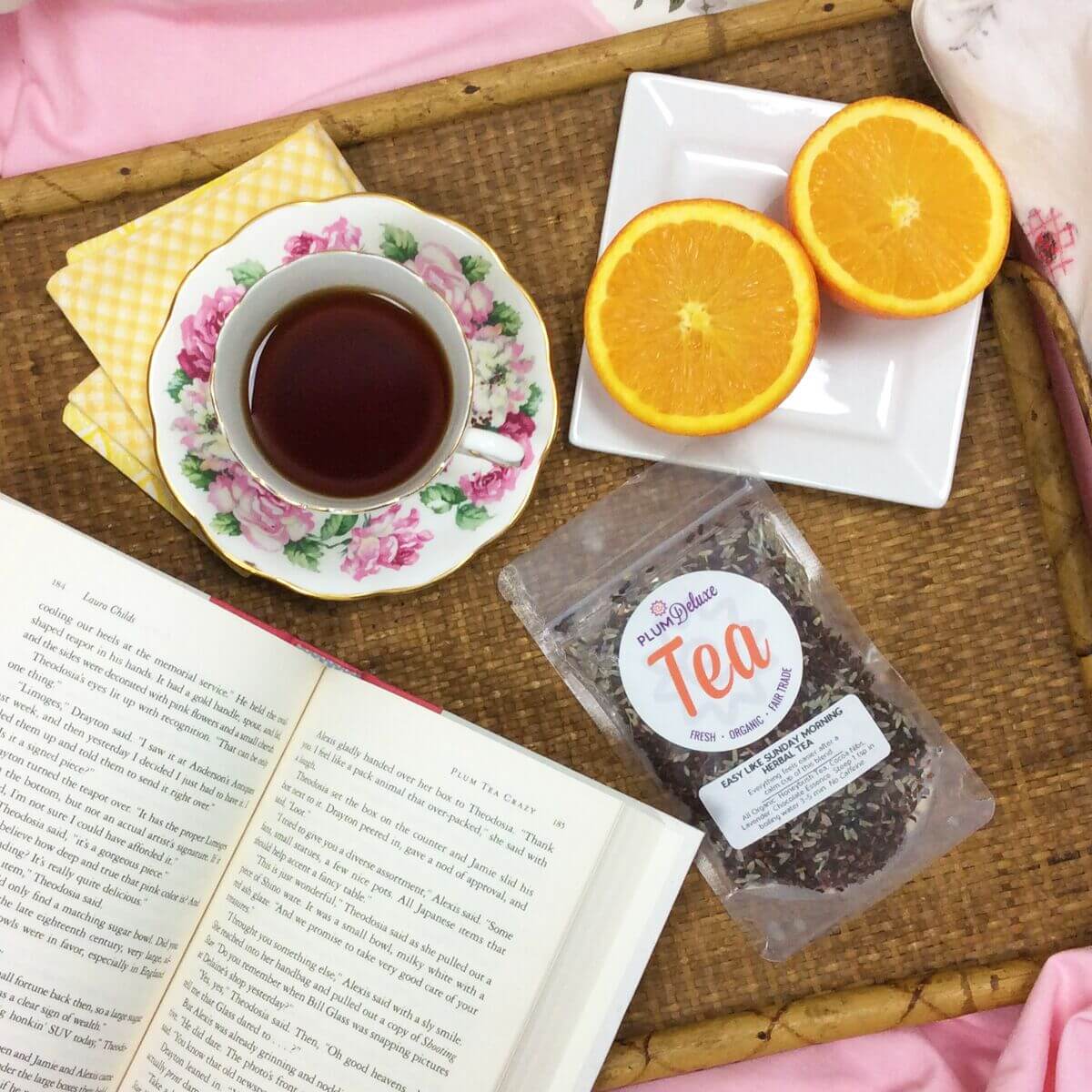 Easy Like Sunday Morning Herbal Tea (Chocolate - Lavender) by Plum Deluxe Tea