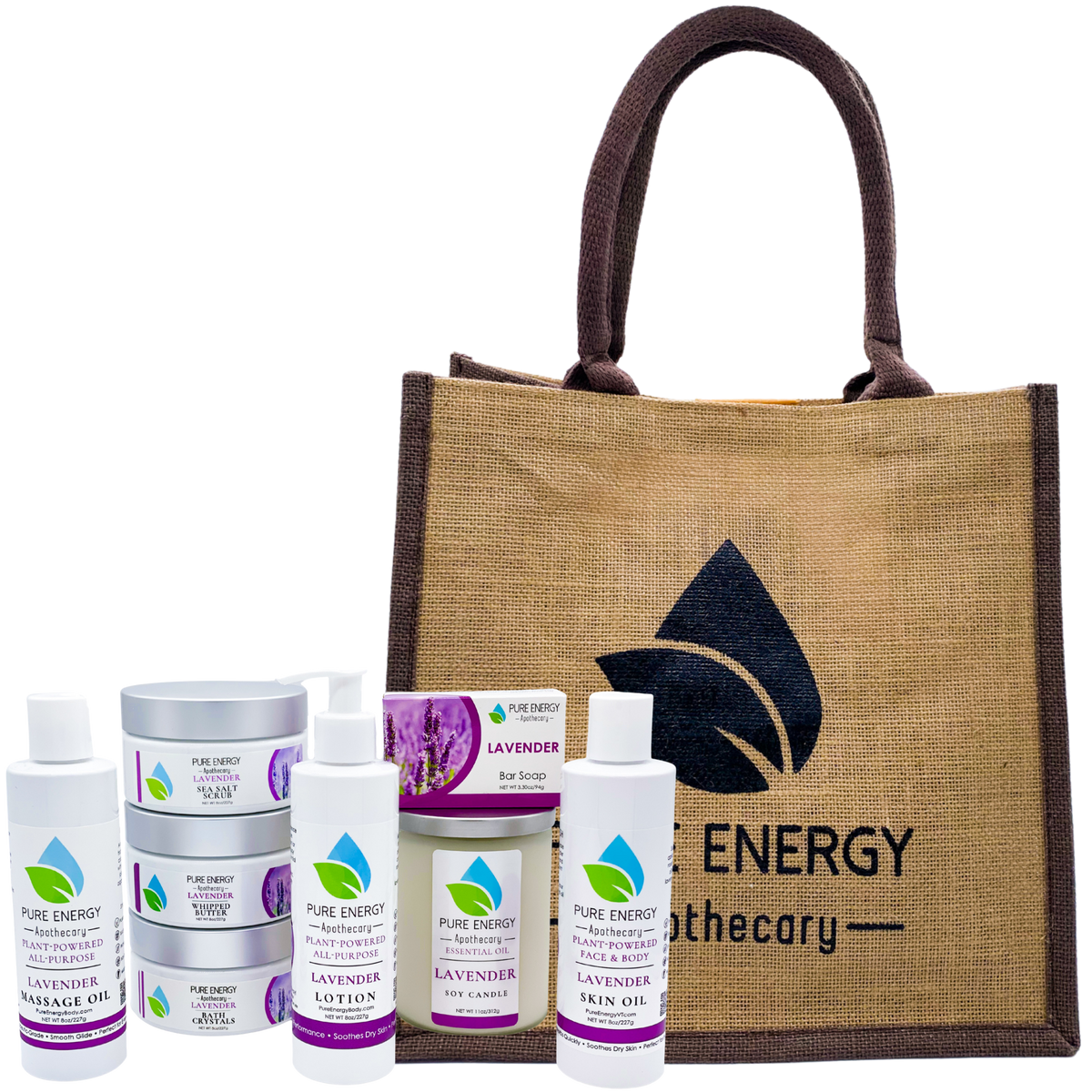 Premium Spa Gift Set (Lavender) by Pure Energy Apothecary