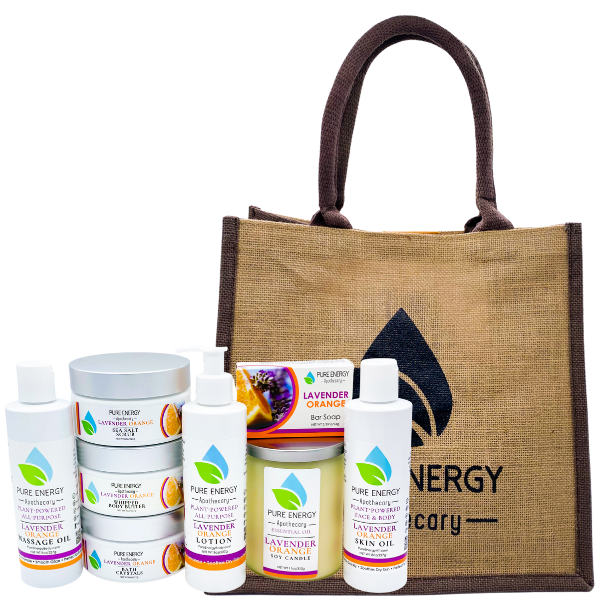 Premium Spa Gift Set (Lavender Orange) by Pure Energy Apothecary