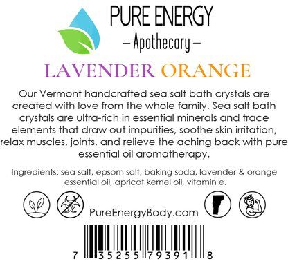 Bath Crystals (Lavender Orange) by Pure Energy Apothecary