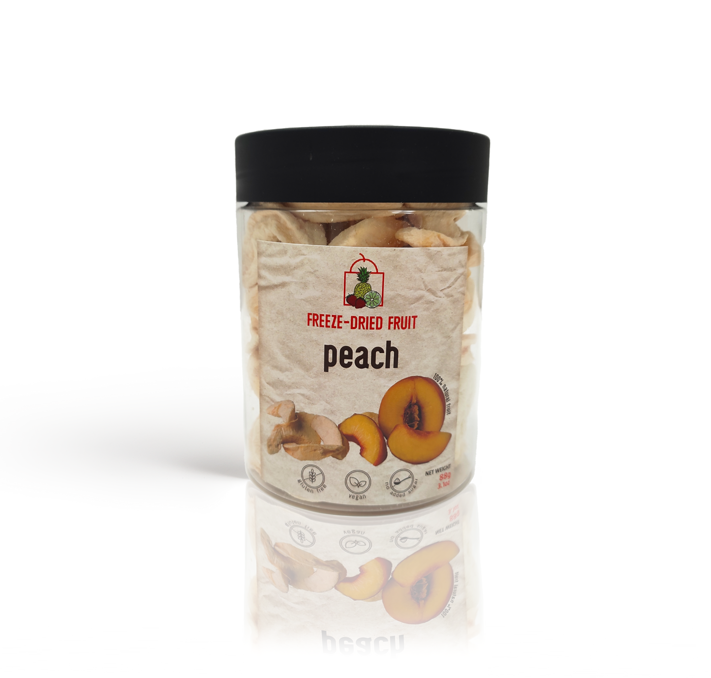 Freeze Dried Peach Snack by The Rotten Fruit Box