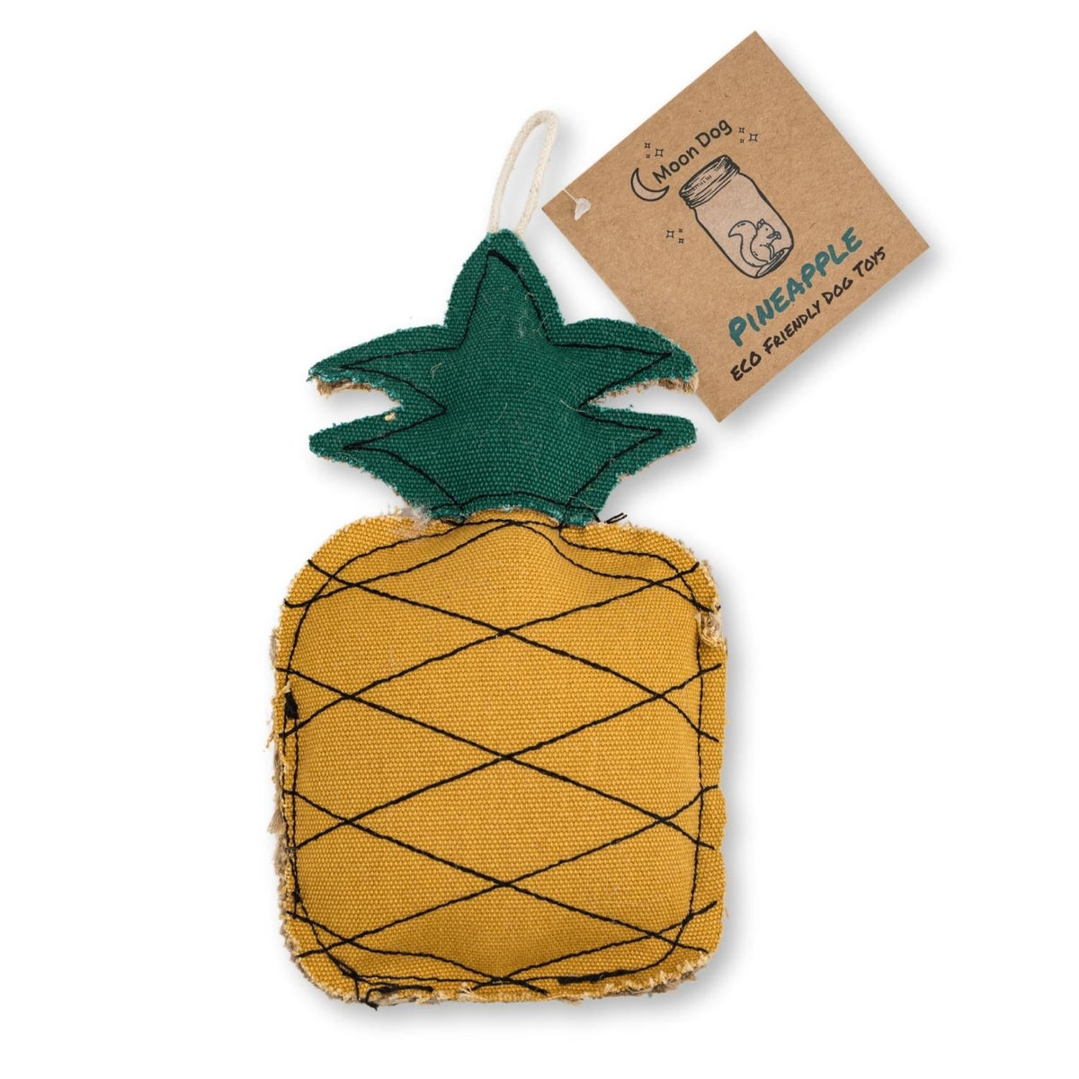 Sustainable Pineapple-Shaped Canvas & Jute Chew Toy for Dogs by American Pet Supplies