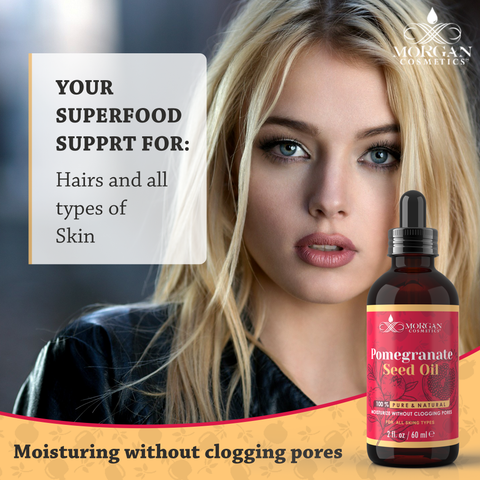 100% Pure Pomegranate Oil 2 oz by Morgan Cosmetics