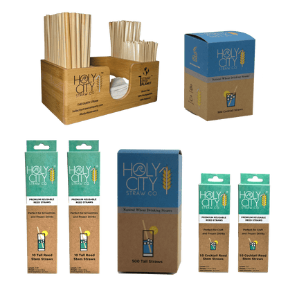 Premium Home Bar Starter Package by Holy City Straw Company