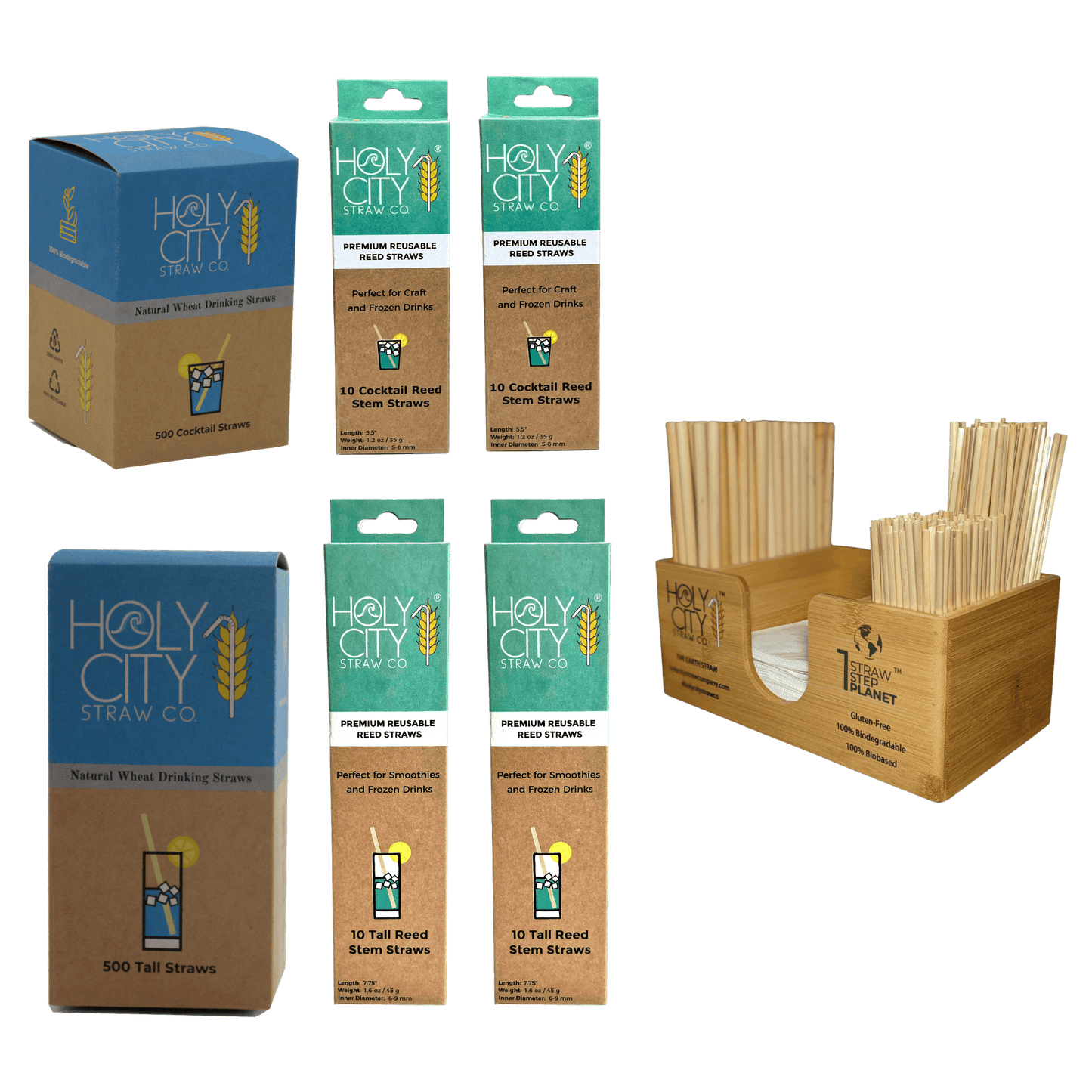 Premium Home Bar Starter Package by Holy City Straw Company