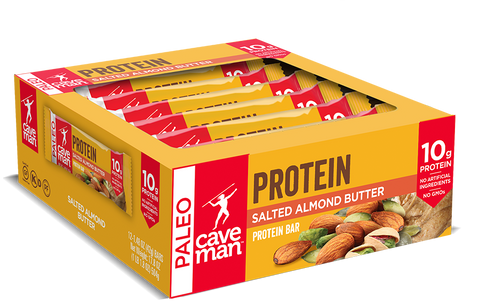 Salted Almond Butter Protein Bars by Caveman Foods