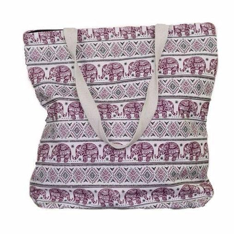 Purple Elephant Tote Bag by Hippie Pants