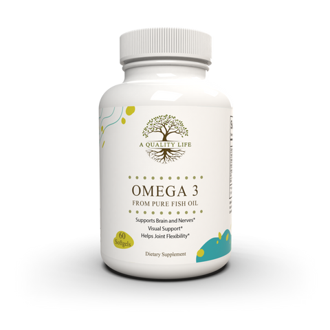 OMEGA 3 From Pure Fish Oil by A Quality Life Nutrition
