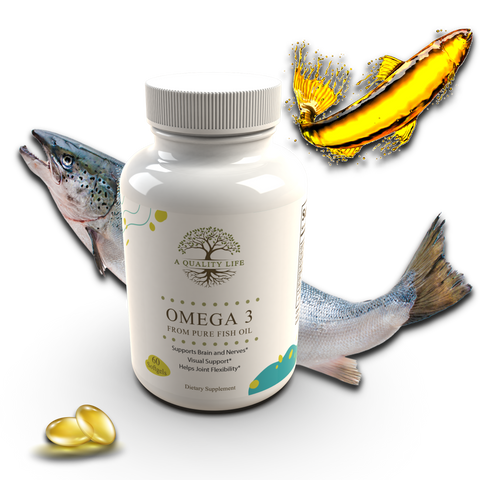 OMEGA 3 From Pure Fish Oil by A Quality Life Nutrition